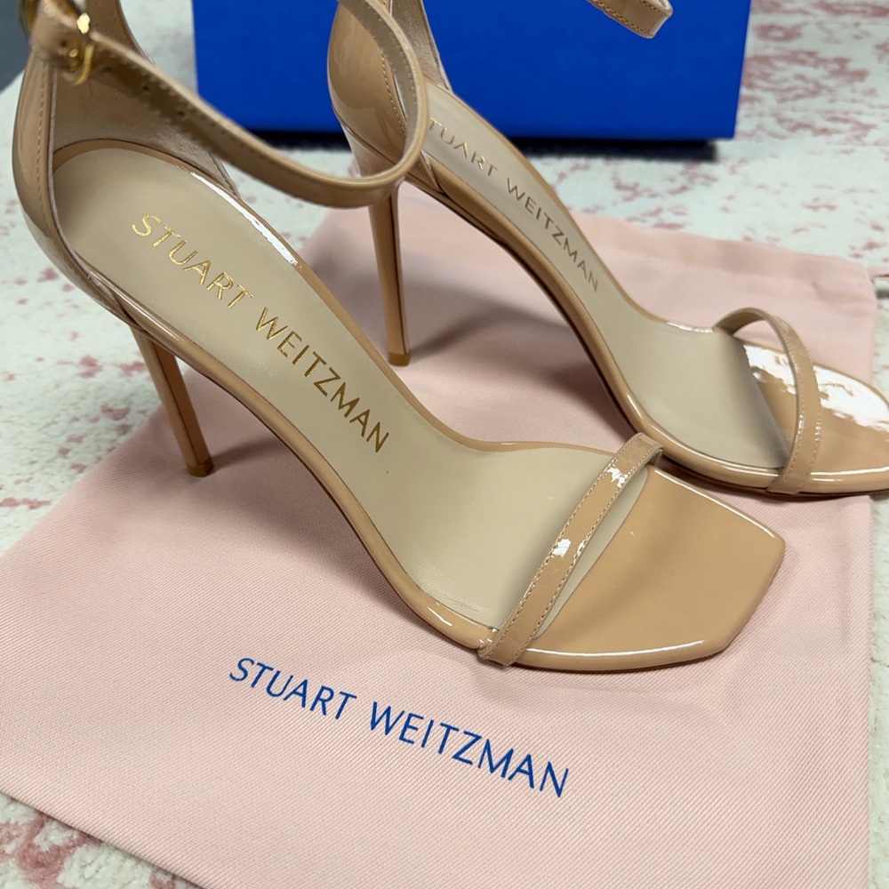 Stuart Weitzman Nude Patent Heels